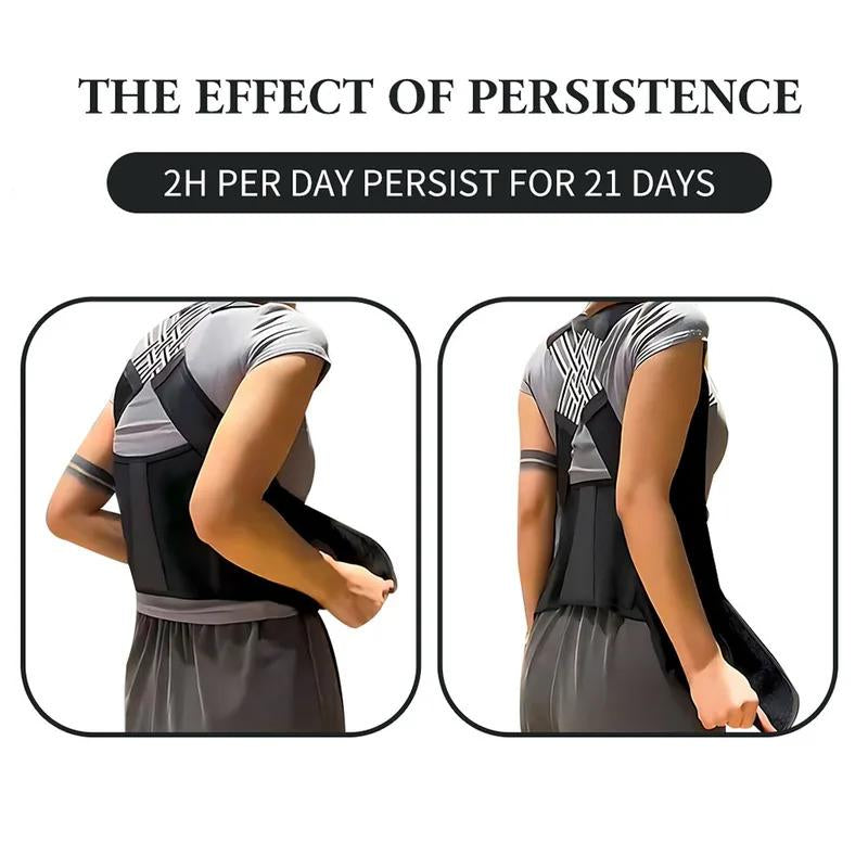 OLLAS Back Brace Posture Corrector Shoulder Straightener for Women and Men, Adjustable Full Back Support Upper and Lower Waist Belt