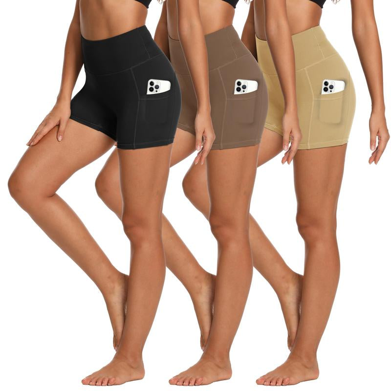 SHOWITTY Women'S High Waisted 1/3 Pack Biker Shorts with Pockets, 5"/11" Tummy Control plus Size Spandex Shorts for Gym Yoga Running Summer Clothes #Tiktokshopblackfriday #Tiktokshopcybermonday