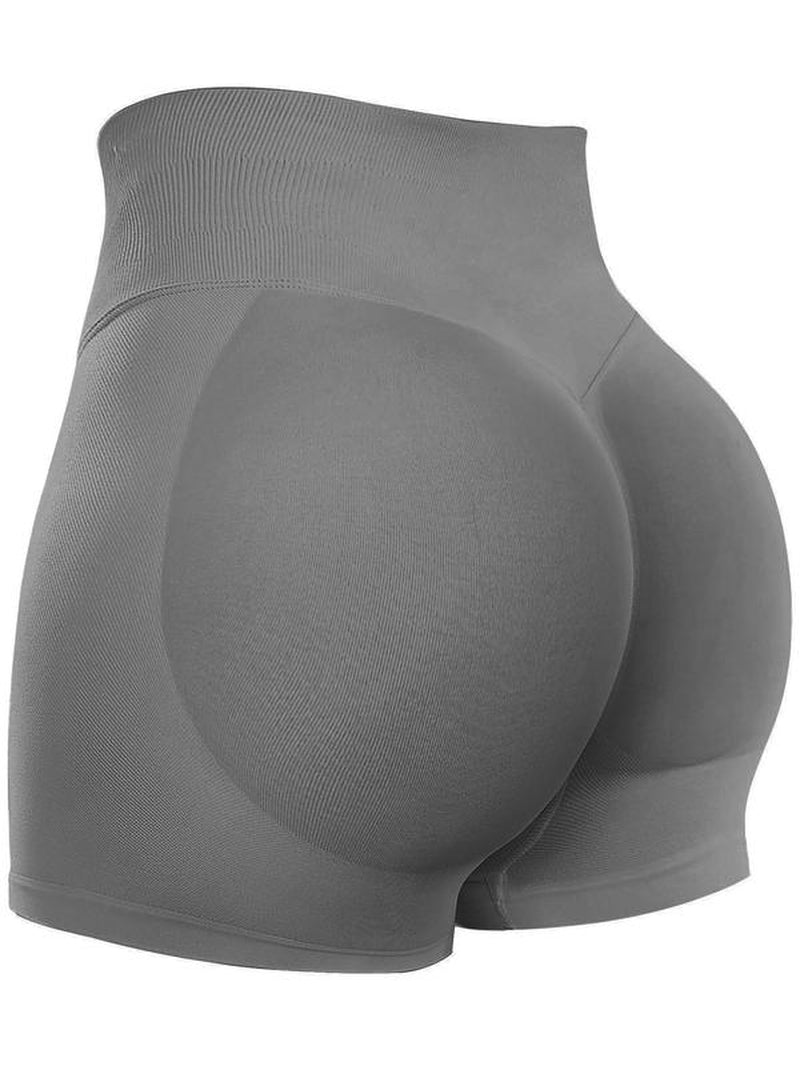 Seamless Shorts for Women, 1-5 Pack Invisable Scrunch Butt Lifting Gym Seamless Booty Biker Shorts, Breathable Comfortable High Stretch Skinny Shorts, Gym Shorts, Ladies Sportswear for Indoor Outdoor Wear