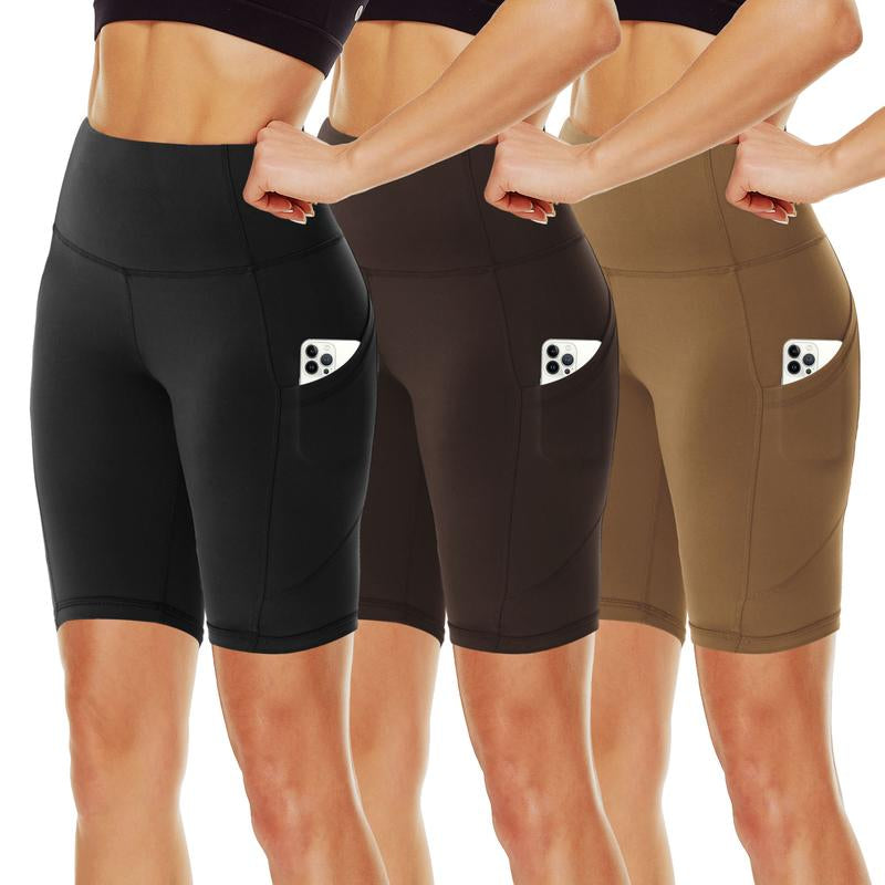 SHOWITTY Women'S High Waisted 1/3 Pack Biker Shorts with Pockets, 5"/11" Tummy Control plus Size Spandex Shorts for Gym Yoga Running Summer Clothes #Tiktokshopblackfriday #Tiktokshopcybermonday