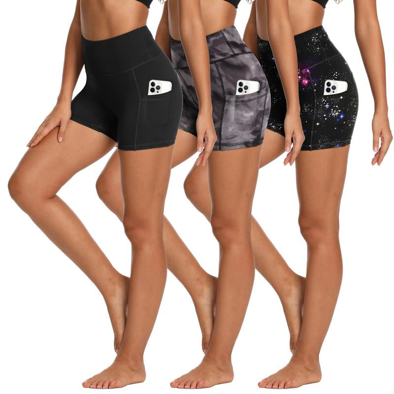 SHOWITTY Women'S High Waisted 1/3 Pack Biker Shorts with Pockets, 5"/11" Tummy Control plus Size Spandex Shorts for Gym Yoga Running Summer Clothes #Tiktokshopblackfriday #Tiktokshopcybermonday