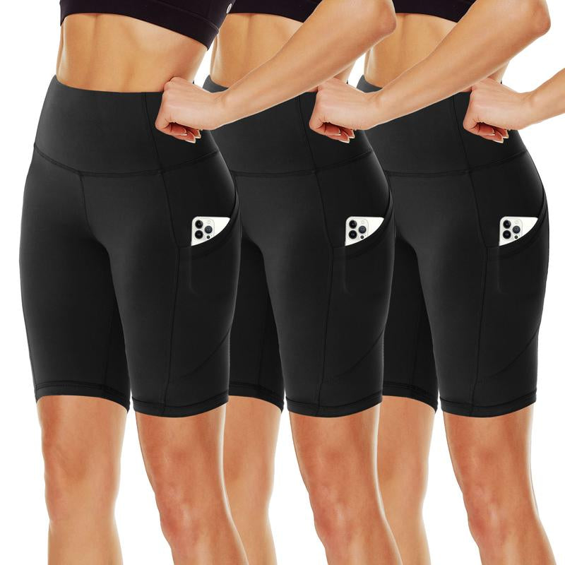 SHOWITTY Women'S High Waisted 1/3 Pack Biker Shorts with Pockets, 5"/11" Tummy Control plus Size Spandex Shorts for Gym Yoga Running Summer Clothes #Tiktokshopblackfriday #Tiktokshopcybermonday